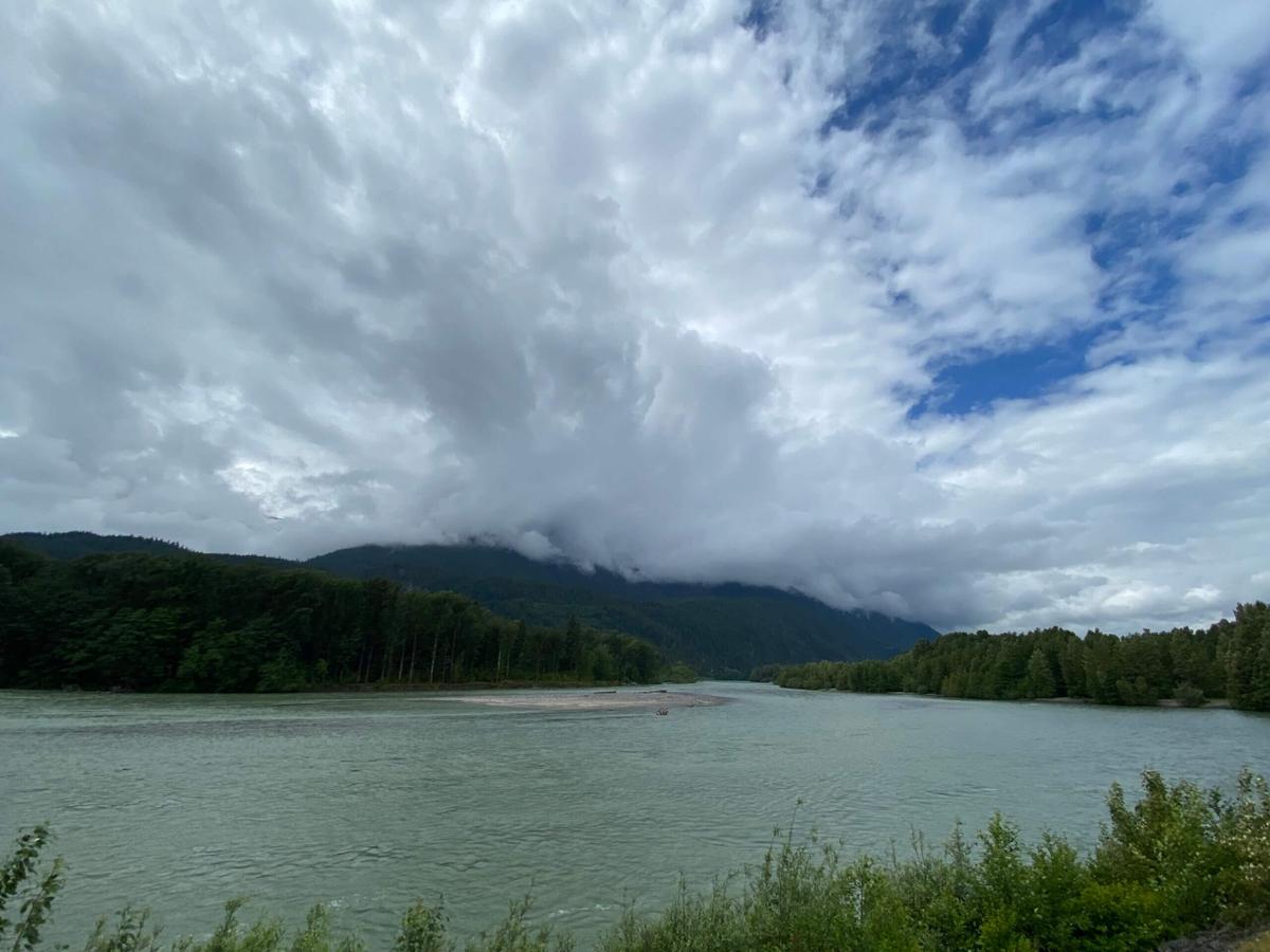 River and clouds in Brackendale, British Columbia